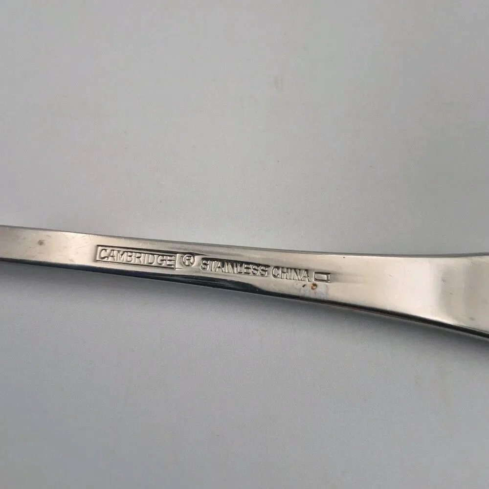 Vintage Of 6 Teaspoons Cambridge Stainless Steel Flatware 8
